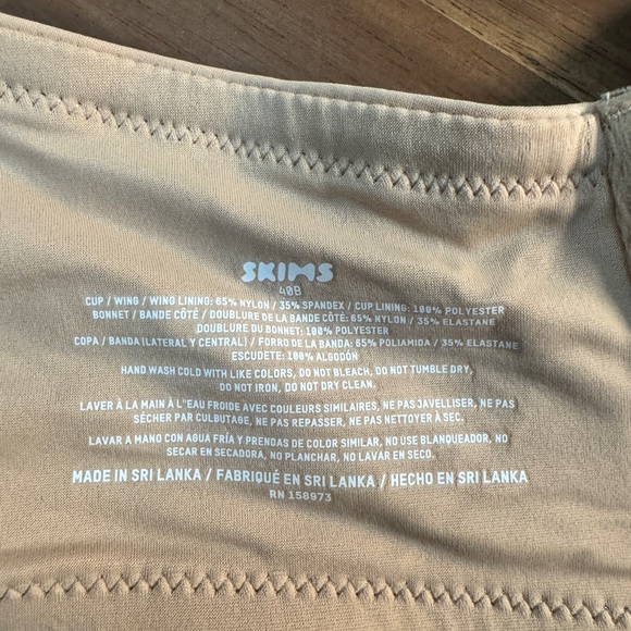 Skims Smoothing Intimates Full Coverage Lightly Lined Women's Nude Clay Bra - Picture 4 of 5